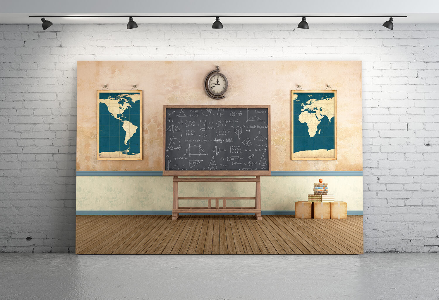 Classroom Backdrop Desks And Green Chalkboard Background - 6741 – Backdrop  Outlet