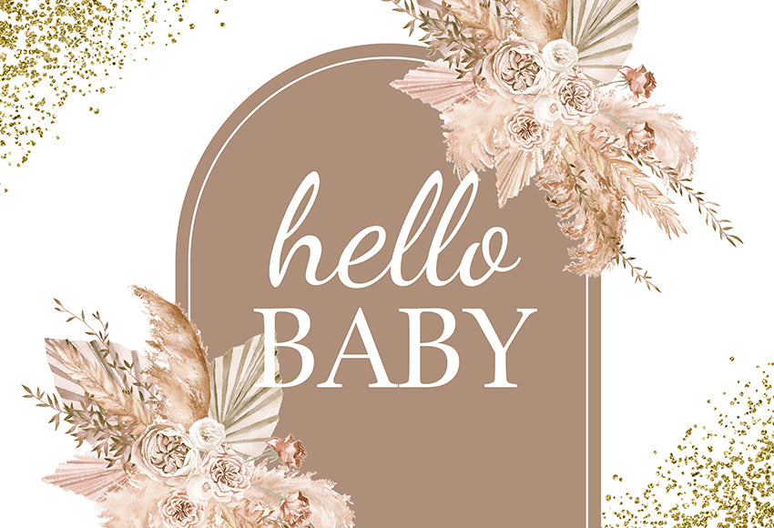 Custom Baby Shower Backdrop Flowers Decoration Bp-008 – Dbackdrop