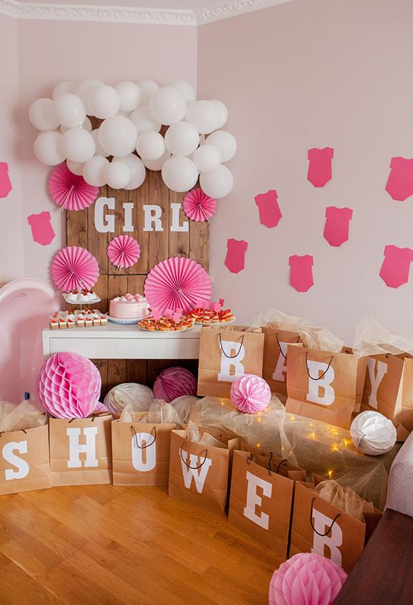 5 Pcs Baby Girl Shower Decorations Girl Baby Shower Decorations