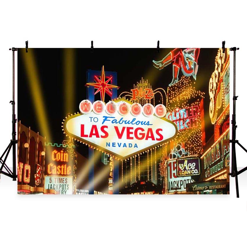 Night Las Vegas City Photo Booth Backdrop G-165 – Dbackdrop