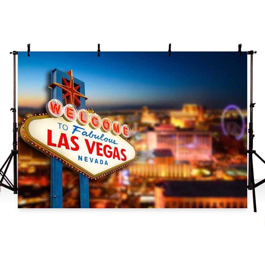 Las Vegas Welcome To Fabulous Casino City Night Scenery Photo Backdrop –  Dbackdrop