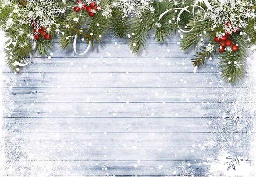 Wooded Wall With Snow Christmas Photo Backdrop lv-937 – Shopbackdrop