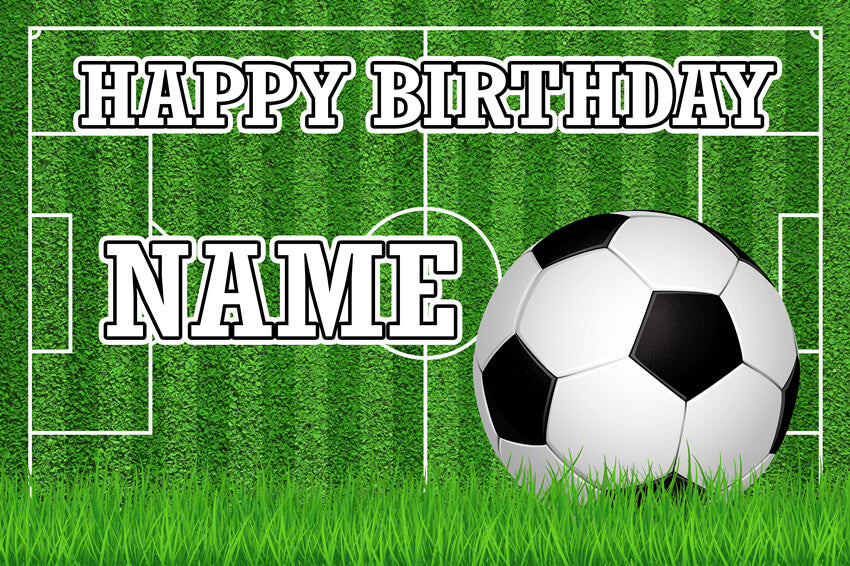 Personalized Football 1st Birthday Banner