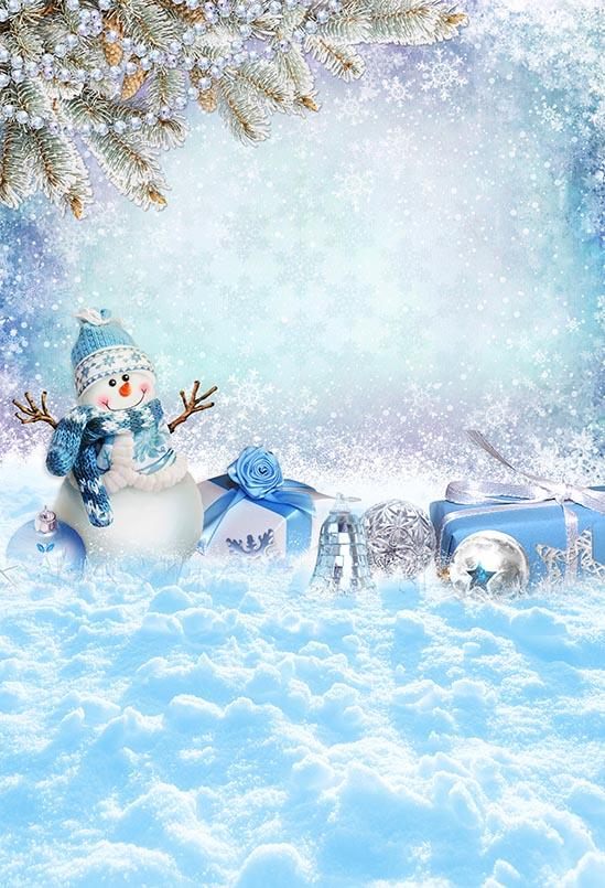 Christmas Photography Backdrops Snowman Winter Wonderland