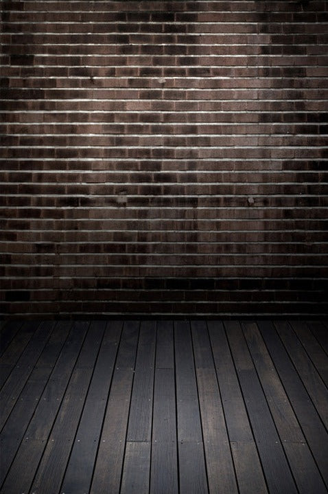 Dark Gray Wooden Floor Mat And Wall Photography Backdrop J-0079