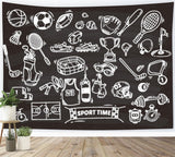 Back to School Sports Chalkboard Photography Backdrop BRP7-22