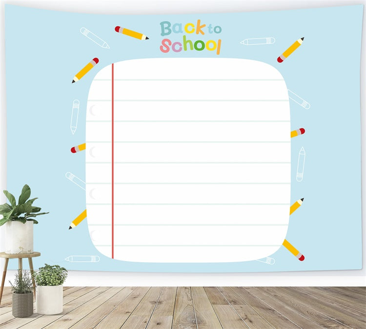 Back to School Notebook Photography Backdrop BRP7-9