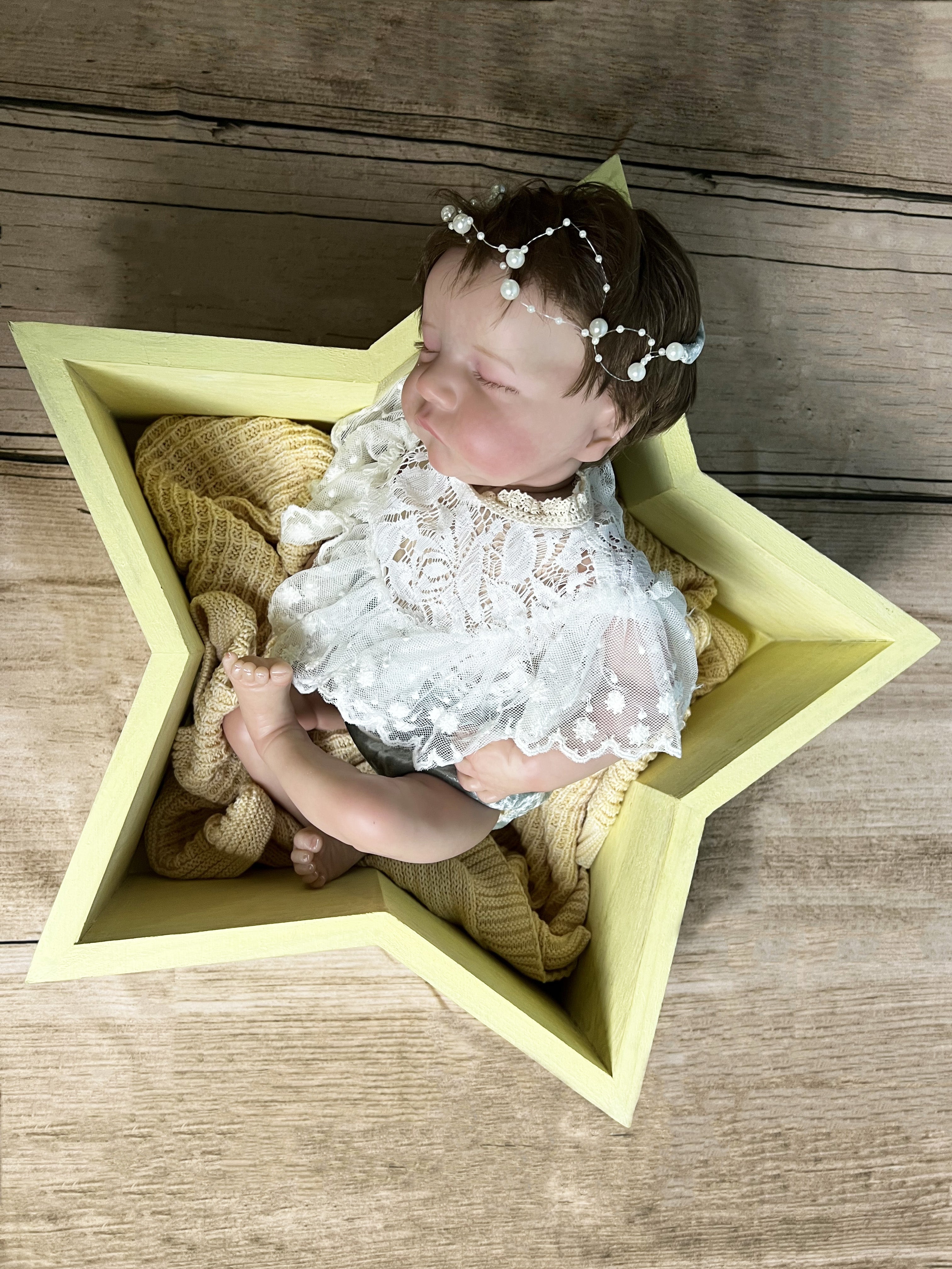 Wooden Star Shaped Newborn Photography Props SYPJ3