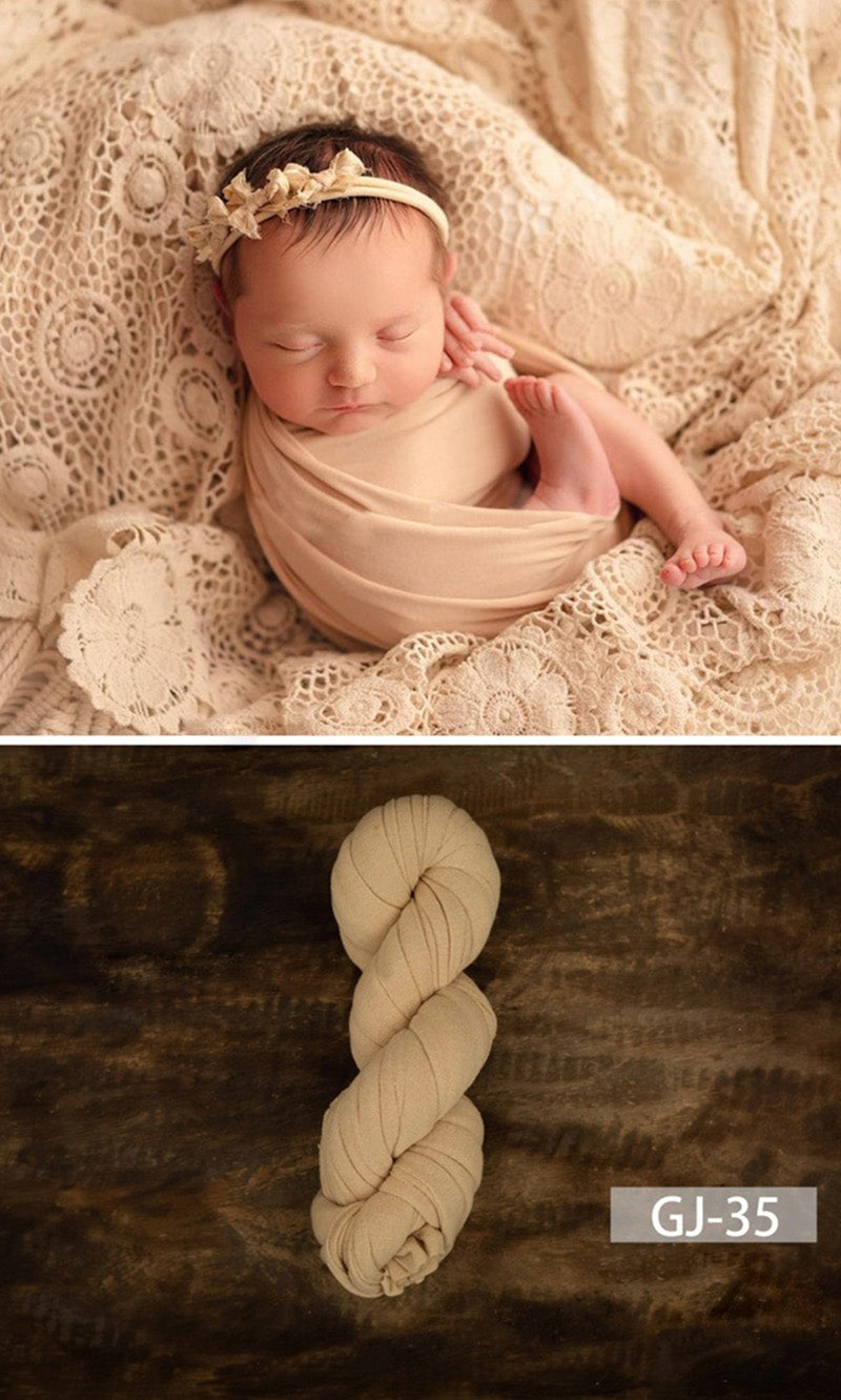 Newborn Photography Solid Color Soft Twine Wrap GJ