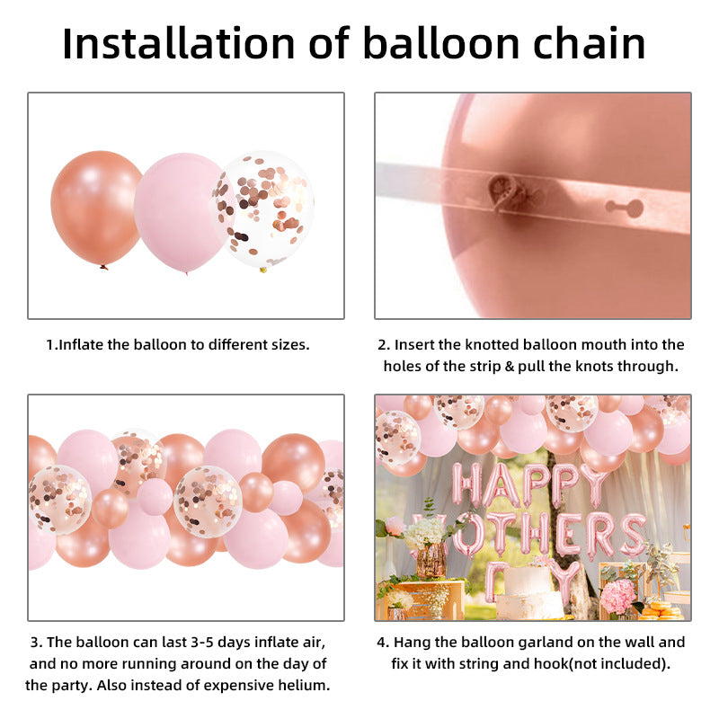 Mother's Day Set Balloon Chain Latex Arch Decoration BA7