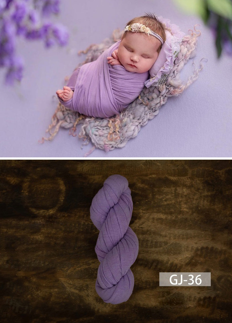 Newborn Photography Solid Color Soft Twine Wrap GJ