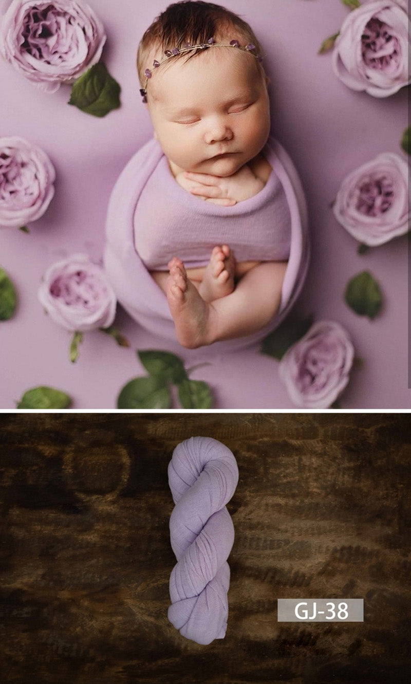 Newborn Photography Solid Color Soft Twine Wrap GJ