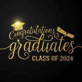 Graduation Congratulations Gold and Black Class Of 2024Photo Backdrop ...