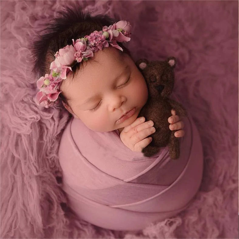 Newborn Photography Solid Color Soft Twine Wrap GJ