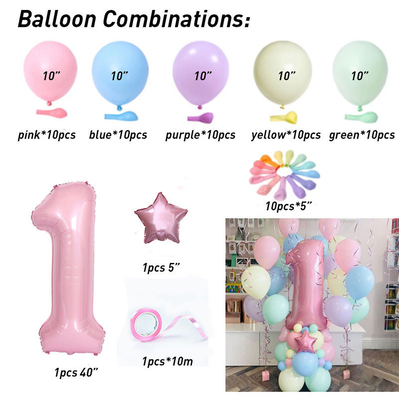 Macaron Latex Balloon Birthday Weekend Full Moon Party Decoration BA2