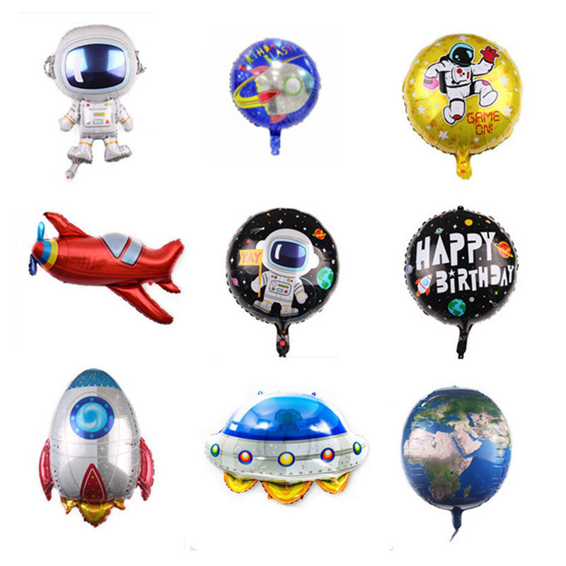 Astronaut Rocket Kids Party Decoration Aluminum Film Balloon BA1