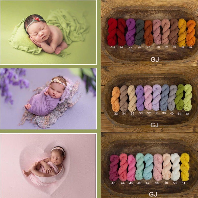 Newborn Photography Solid Color Soft Twine Wrap GJ