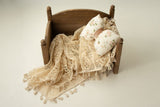 Newborn Photography Boho Knitted Blanket CL12