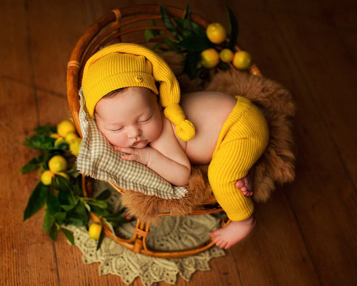 Bamboo Basket Newborn Photo Prop SYPJ9