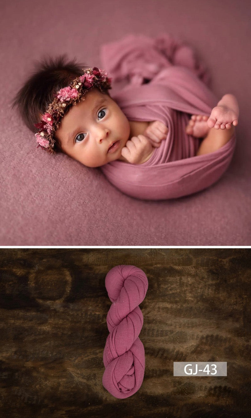 Newborn Photography Solid Color Soft Twine Wrap GJ