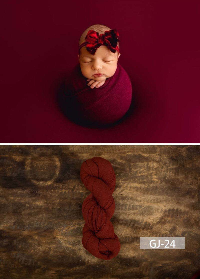 Newborn Photography Solid Color Soft Twine Wrap GJ