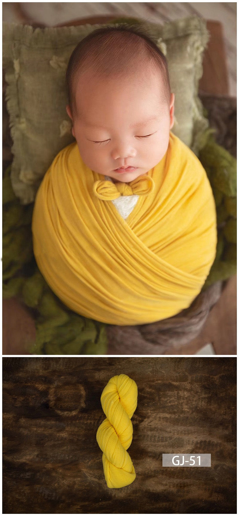 Newborn Photography Solid Color Soft Twine Wrap GJ