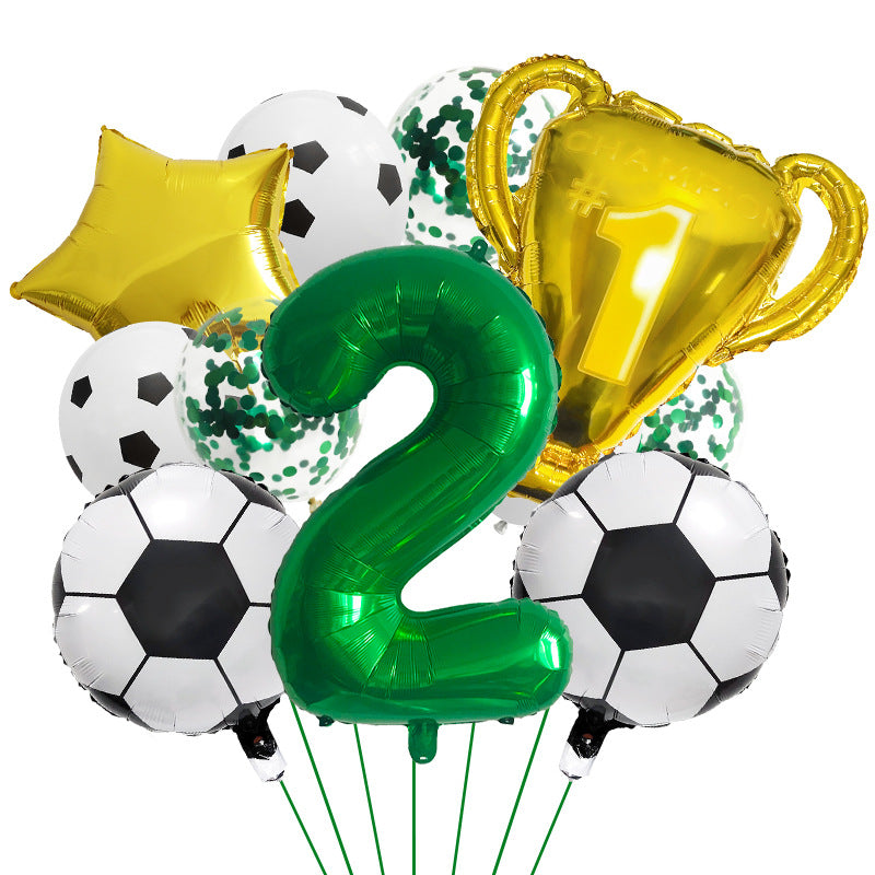 32" Digital Football World Cup Theme Balloon Set Trophy Party Decoration BA47