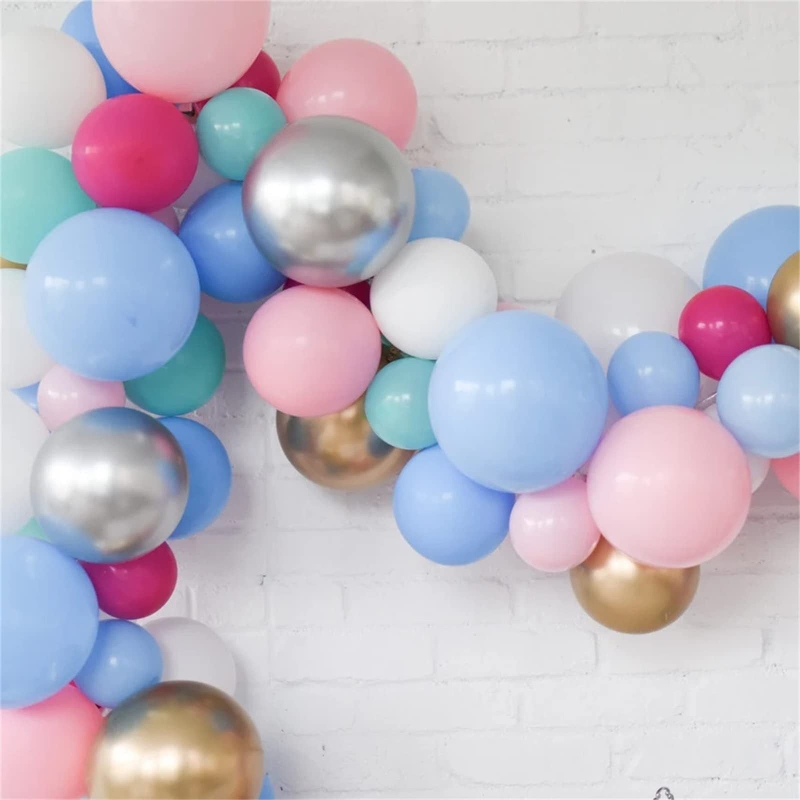 Newborn Macaron Powder Blue Latex Balloon Chain Set BA10