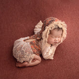 Newborn Baby Cute Knit Lace Flower Set (with matching headpiece) CL1