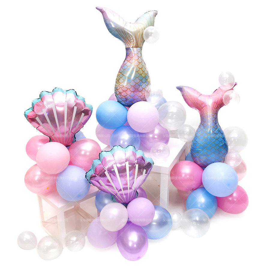 Mermaid Tail Balloon Chain Kids Birthday Party Decoration BA3