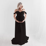 Maternity Portrait 2-in-1 Stretch Floor Length Maternity Photography Dress RB7