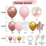 Wedding Party Pink Rose Gold Balloon Chain BA12