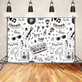 Back to School Musical Doodles Photography Backdrop BRP7-26