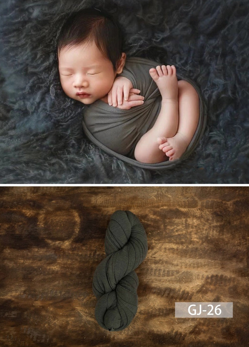 Newborn Photography Solid Color Soft Twine Wrap GJ