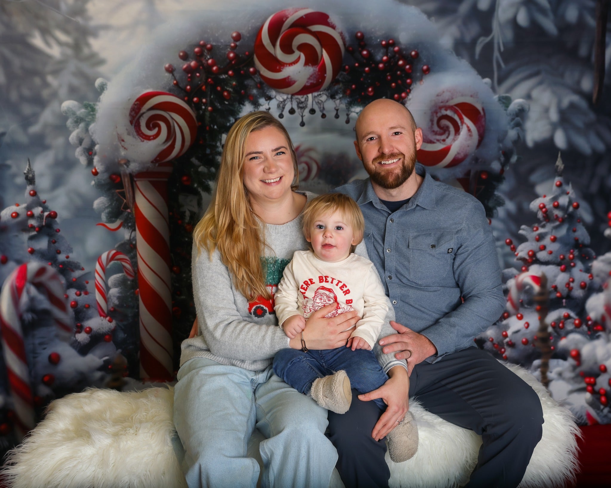 Christmas Candy Cane Wonderland Backdrop RR7-672