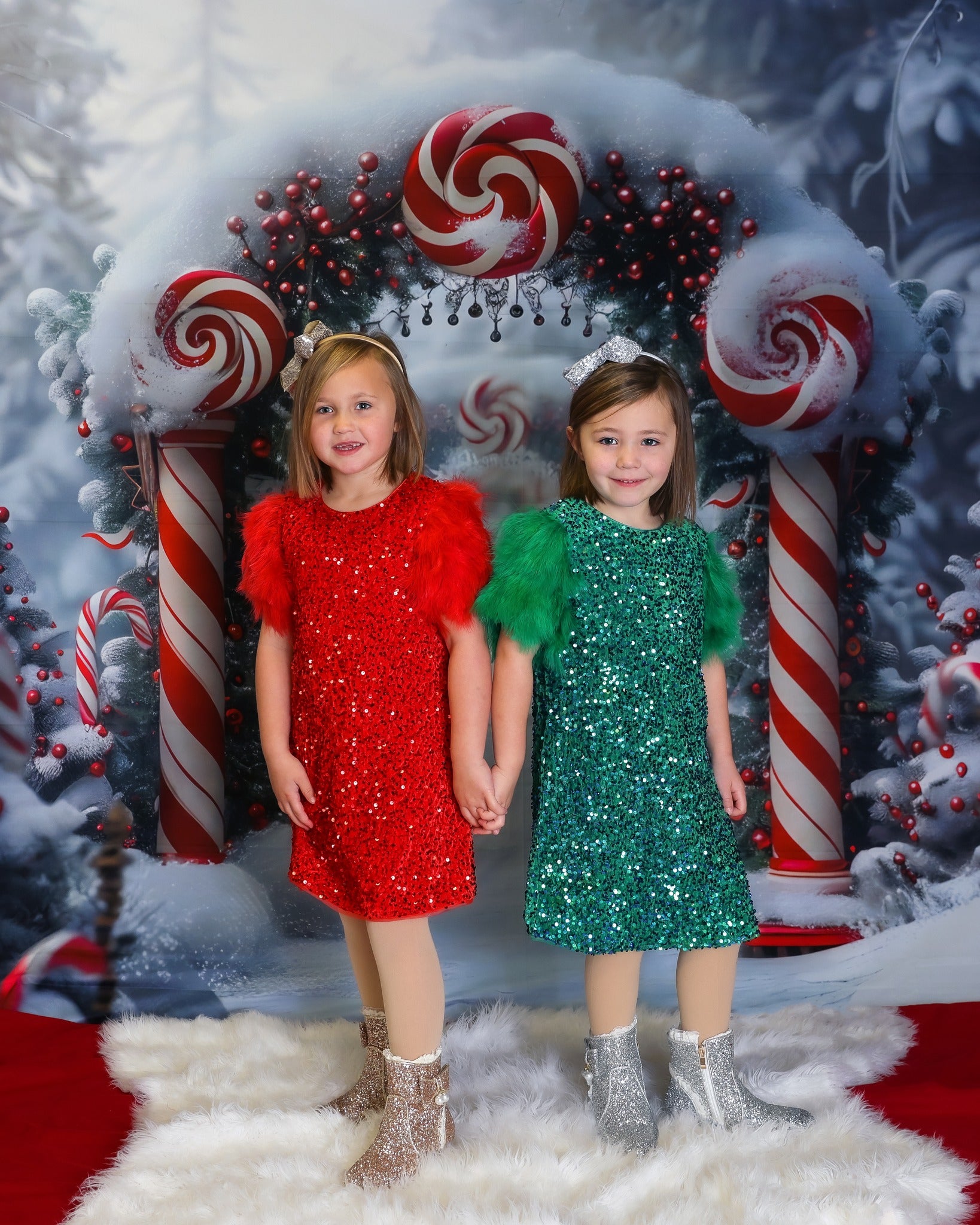 Christmas Candy Cane Wonderland Backdrop RR7-672