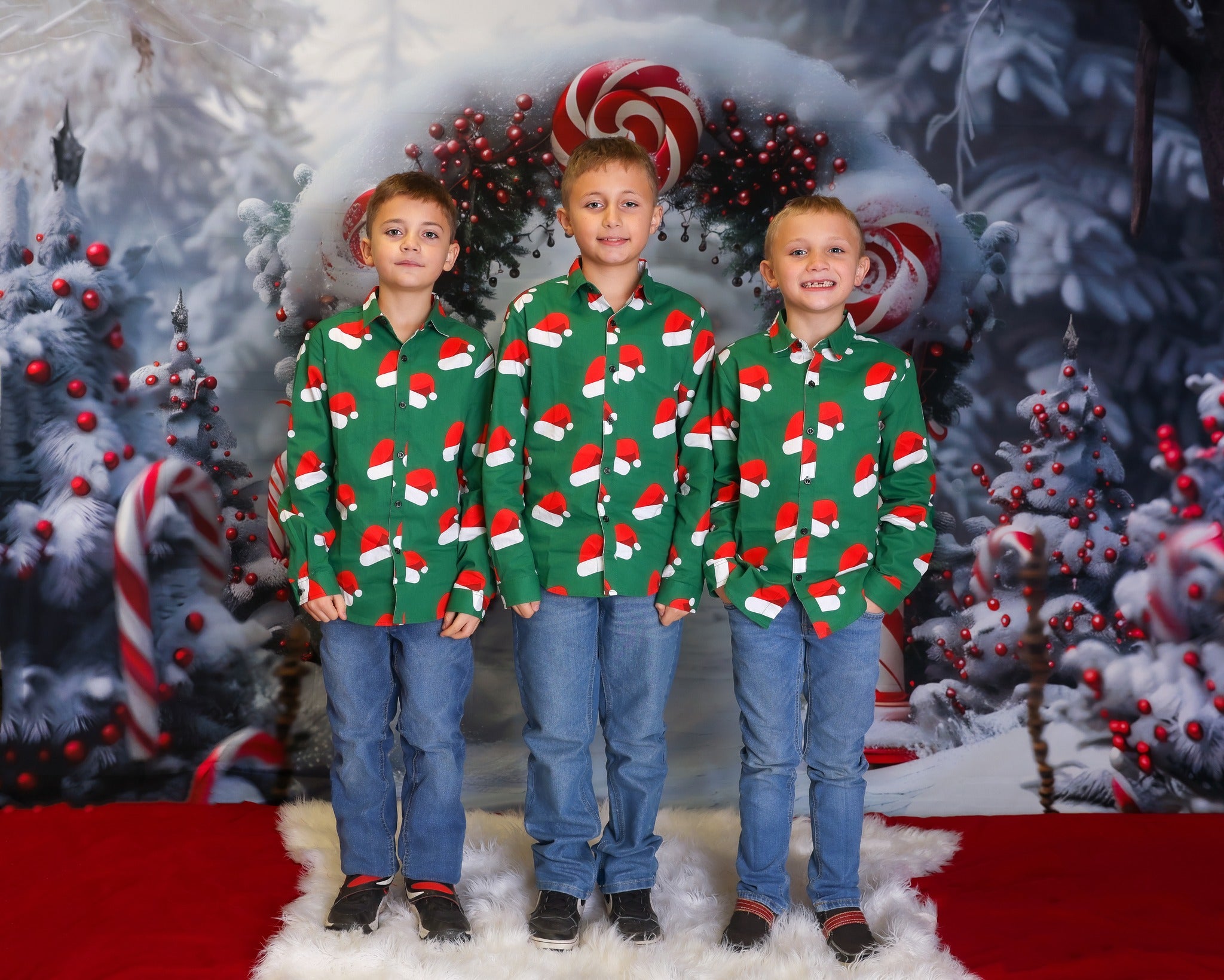 Christmas Candy Cane Wonderland Backdrop RR7-672