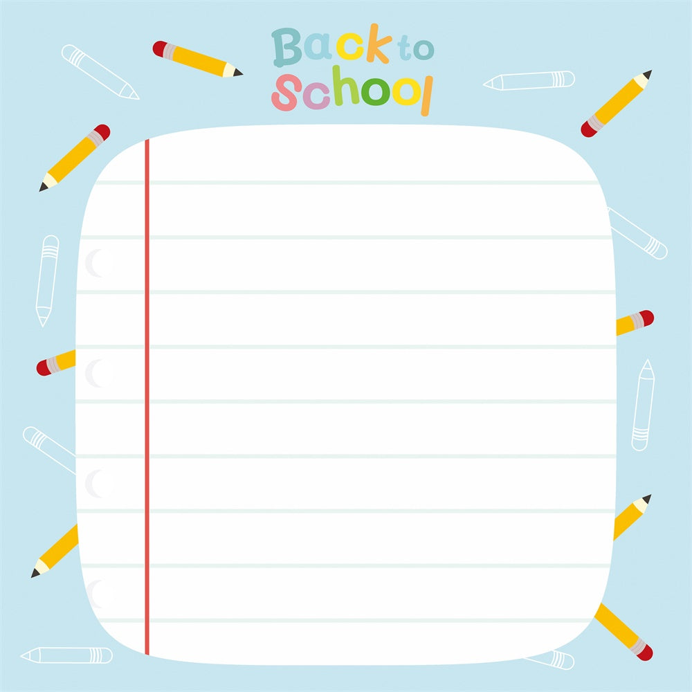 Back to School Notebook Photography Backdrop BRP7-9