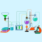 Back to School Chemical Laboratory Bottles Backdrop BRP7-60