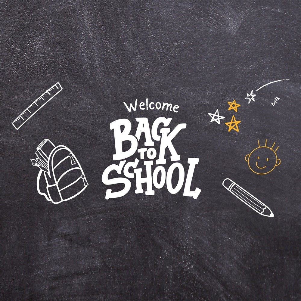 Back to School Chalk Drawing Photography Backdrop BRP7-47