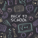 Back to School Study Tools Chalkboard Backdrop BRP7-48