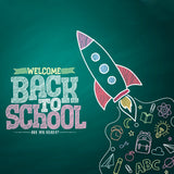 Back to School Rocket Chalkboard Backdrop BRP7-12