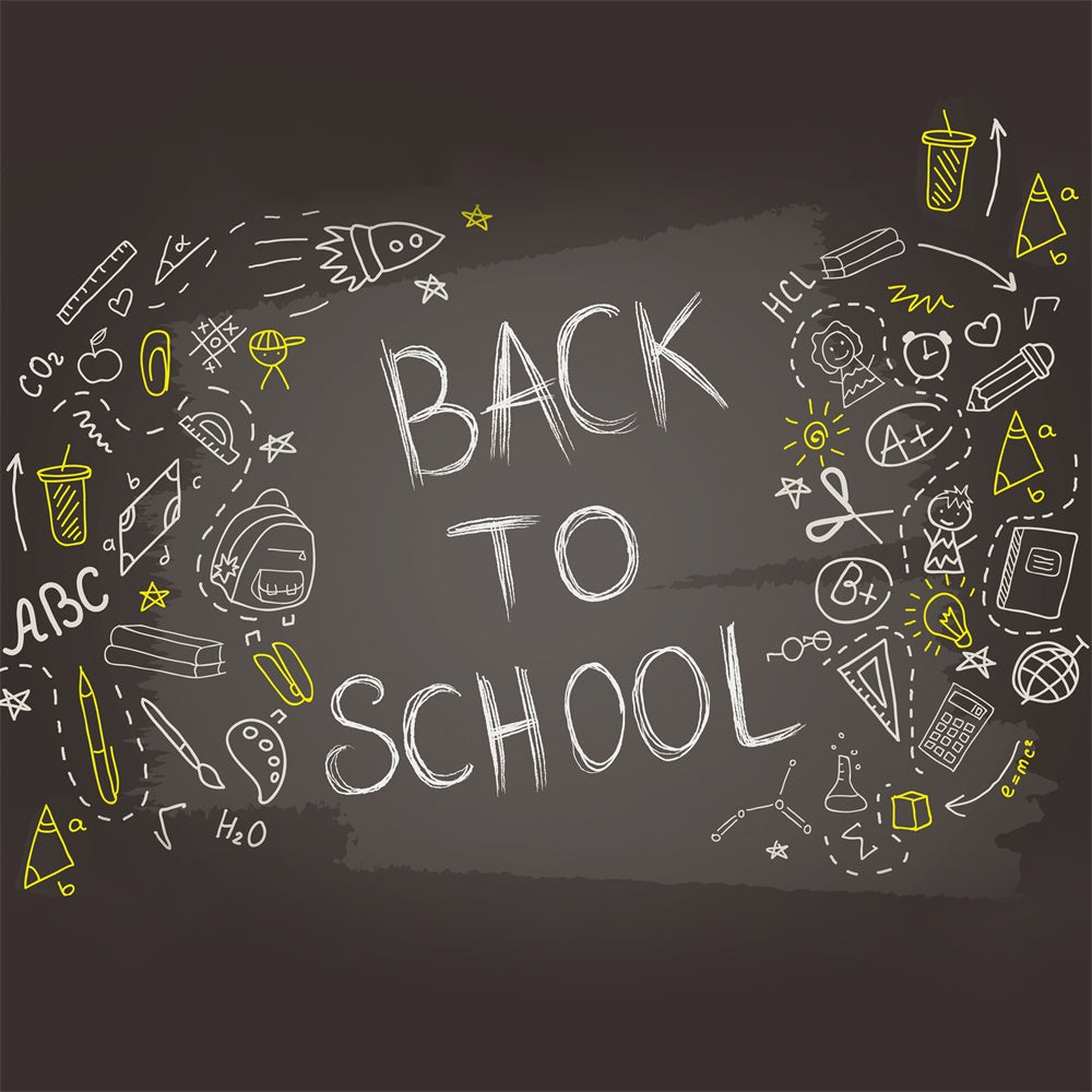 Back to School Blackboard Graffiti Photography Backdrop BRP7-40