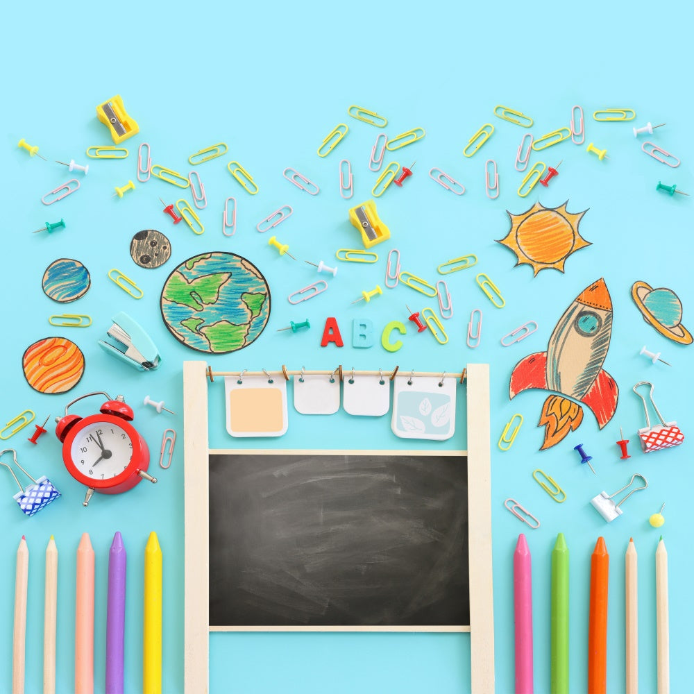 Back to School Stationery Plant Photography Backdrop BRP7-11