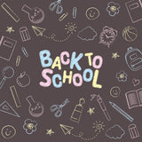 Back to School Bags Rules Doodles Backdrop BRP7-45