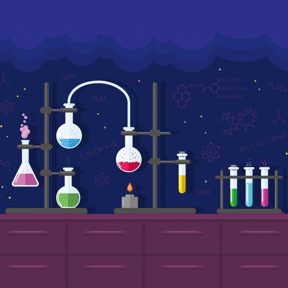 Back to School Chemistry Lab Photography Backdrop BRP7-3