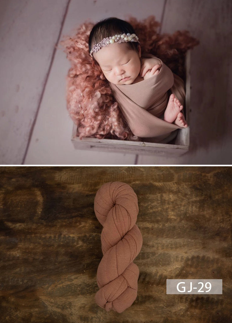 Newborn Photography Solid Color Soft Twine Wrap GJ