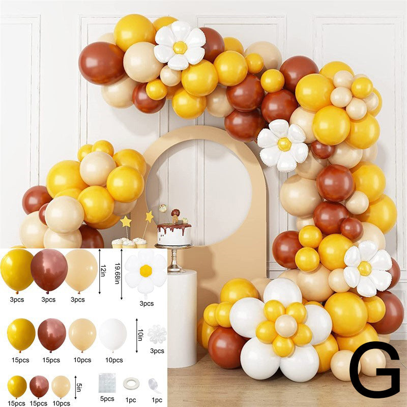 Colorful Macaron Daisy Balloon Chain BA23