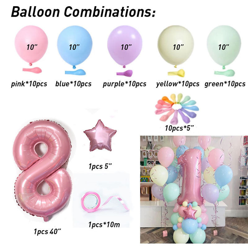 Macaron Latex Balloon Birthday Weekend Full Moon Party Decoration BA2