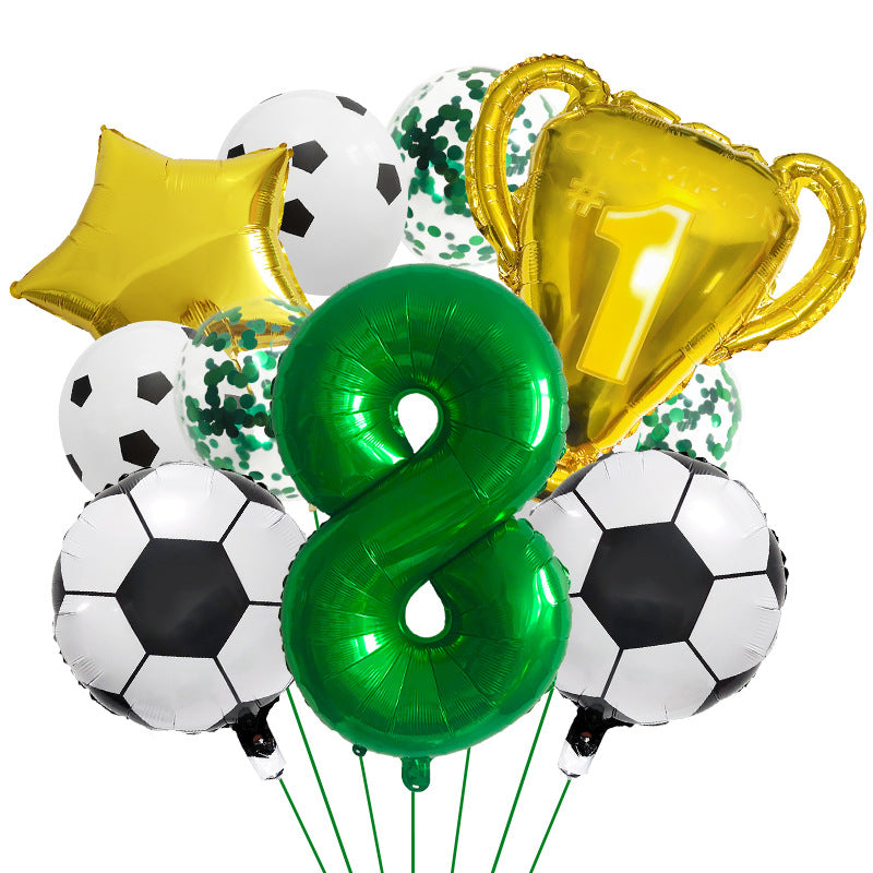 32" Digital Football World Cup Theme Balloon Set Trophy Party Decoration BA47